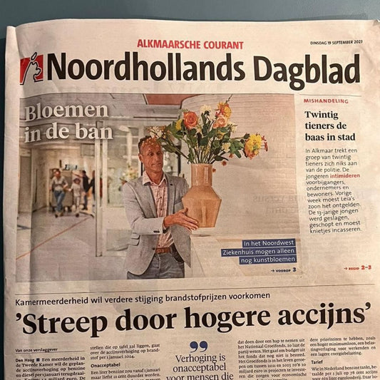 Bloemen in de ban - Voorpagina Noordhollands Dagblad