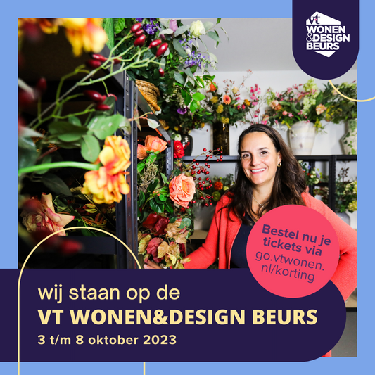 Korting vt wonen&design beurs - 3 t/m 8 oktober 2023